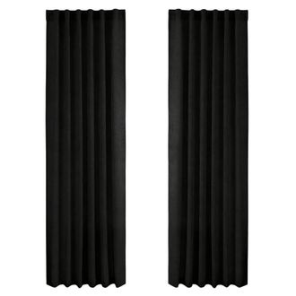 OEM Cortina Semitransparente Transpirable Para Granja, 2 Unidades, Color Negro, W127 214