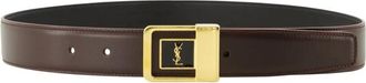 Saint Laurent LA 66 Buckle Belt - female - Saint Laurent - Belts - Brown - 80 CM - Accessories