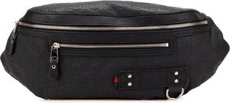 Gucci Cintura Guccissima con decorazione Web 2000-2015 - Nero