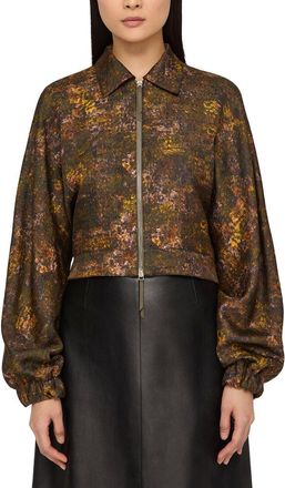 Lafayette 148 New York Silk- & Wool-Blend Bomber Jacket