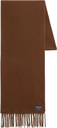 Woolrich Pure Basic wollen sjaal - Dames - Accessoires - Bruin - Maat: ONE Size Wol