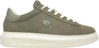 Karl Lagerfeld Kapri Sneaker - Heren - Sneakers - Groen - 45 EU - Leer - Schoenen