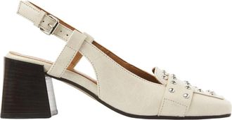 VIA VAI Laine Julia Slingbacks - Dames - Pumps - Beige - 40 EU - Leer - Schoenen