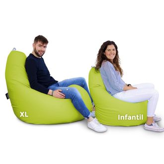 Happers Puff Pera Relax Polipiel Verde Happers Xl