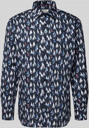 Eterna Regular Fit Business-Hemd mit Kentkragen in Marine, Gr&ouml;&szlig;e 39