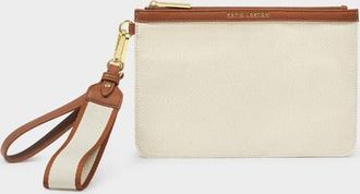Katie Loxton Hallie Wristlet Pouch in Canvas/cognac at Nordstrom