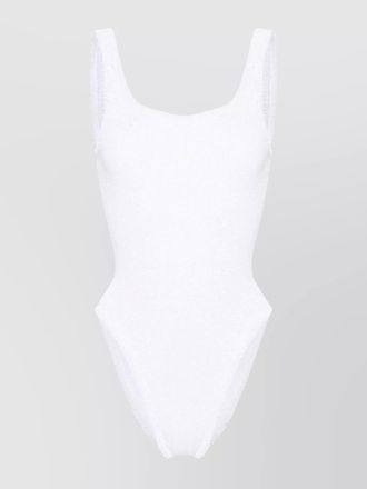 Hunza G square neck swim in textured fabric