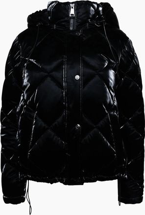 DKNY Womens Zpfrt Diamond Quilted Jacket - Black - Size: 18/16
