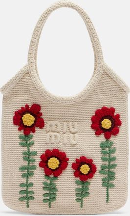 Miu Miu Bolso Ivy de croch&eacute; bordado