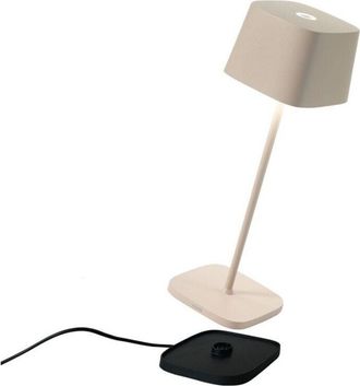 Zafferano Zafferano Lampada a led da tavolo Ofelia Pro Sabbia ricaricabile e dimmerabile - 2200-2700-3000K - 9h massima potenza