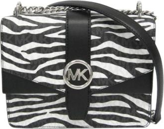 Michael Kors Pre-owned Greenwich Schoudertas - Dames - Vintage Schoudertas - Zwart - ONE Size - Leer - Vintage