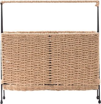 OEM Cesta Para Revistas Tejida A Mano, Independiente, Almacenamiento Decorativo Para El Hogar O La Oficina