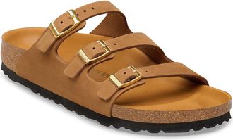Birkenstock Womens Slippers Florida Mink Flat Shoes