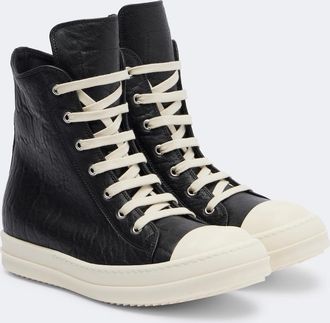 Rick Owens Leather high-top sneakers