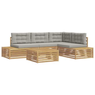 vidaXL 5 Pieza Conjunto De Sof&aacute;s De Exterior Poli&eacute;ster Blanco Vidaxl