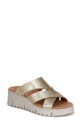 Vionic Uptown Sunset Slide Sandal in Gold Met Leather at Nordstrom Rack, Size 8.5
