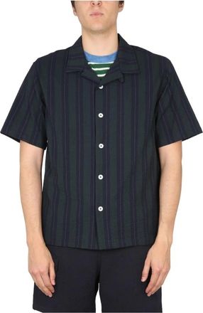 Howlin Cocktail DAmore Shirt - Heren - Korte mouwen Overhemden - Groen - XL - Katoen - Overhemden