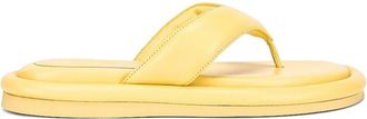 Gia Borghini Leather Thong Sandal In Butter Yellow