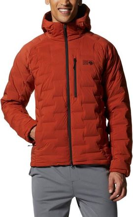 Mountain Hardwear Stretchdown 700 Fill Power Down Hooded Jacket in Dark Copper at Nordstrom, Size Xx-Large