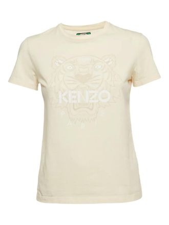 Kenzo T-shirt met tijgerprint - Beige