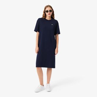 Lacoste Korte jurk, ronde hals, korte mouwen