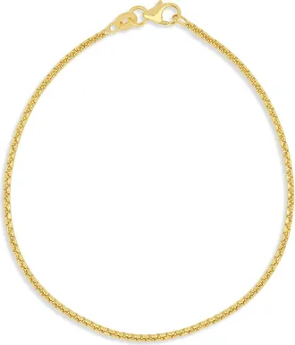 Bony Levy Mens 14K Gold Box Chain Bracelet in 14K Yellow Gold at Nordstrom, Size 8.5