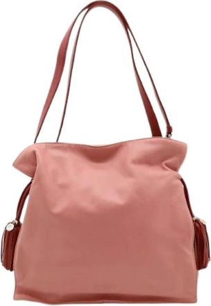 Loewe Pre-owned Shoulder Bags, female, Pink, Size: ONE SIZE Pre-owned Flamenco 30 Nappa Leather 2-way Shoulder Bag