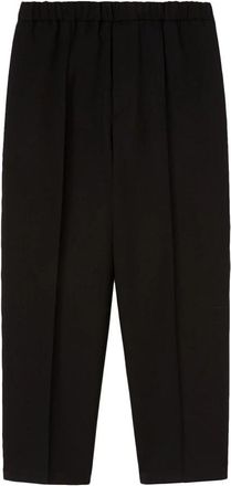 Jil Sander Zwarte Stijlvolle Broek - Heren - Straight fit broeken - Zwart - L - Broeken