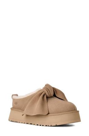 UGG Classic Mini Bow Genuine Shearling Lined Slipper in Sand at Nordstrom Rack, Size 12