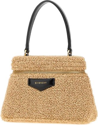 Givenchy Womens Antigona Top Handle Bag Beige Nylon Cotton Elastane