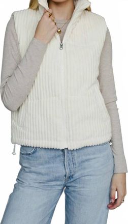 Panache Taysha Corduroy Vest In Cream