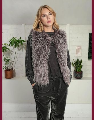 Nooki Design Womens Scandi Gilet In Grey - Size: 10/8