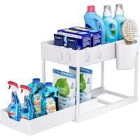 OEM 1 Mueble De Almacenamiento Para Debajo Del Fregadero De La Cocina, Estante De 2 Niveles Con Caj&oacute;n Deslizante, Almacenamiento Vers&aacute;til Para Debajo Del 