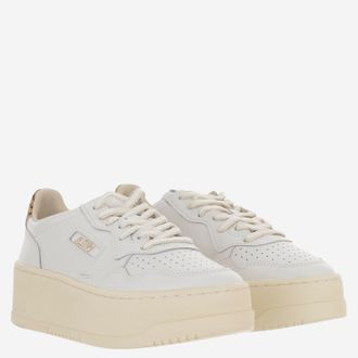 Autry Womens Platform Sneakers Medalist White Leather Cow Trainers