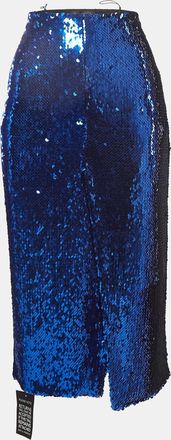 Sally Lapointe Royal Blue Sequin Pencil Skirt