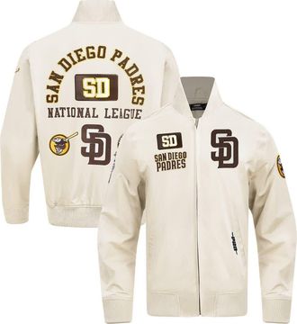 Pro Standard Mens Pro Standard Cream San Diego Padres Area Code Twill Full-Zip Jacket at Nordstrom, Size Xx-Large