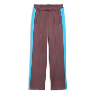 Puma (WMNS) PUMA T7 Straight Track Pants Rich Cocoa LuminousFlat Blue 629797-95