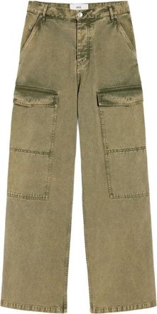 Ami Zijde & Nylon Shorts - Heren - Loose Fit Jeans - Groen - W30 - Nylon - Jeans