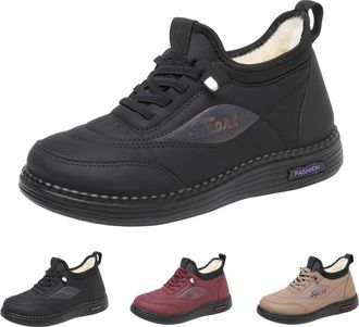 Generic Lace-Up Snow Boots for Womens Winter Thick Warm Faux Fur Lined Ankle Boots Ladies Comfortable Insulated Slip-On Shoes Waterproof Anti-Slip Short Booti