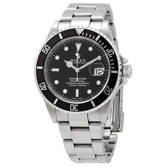 Rolex Pre-owned Rolex Submariner Automatic Chronometer Black Dial Mens Watch 16610-BKSO