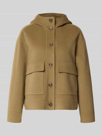 Luisa Cerano Luisa Cerano Jacke aus Schurwoll-Mix mit Pattentaschen in Khaki, Gr&ouml;&szlig;e 34