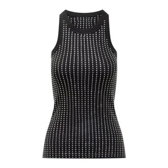 The Attico Sleeveless Tops, female, Black, Size: M Thermostrass Tank Top