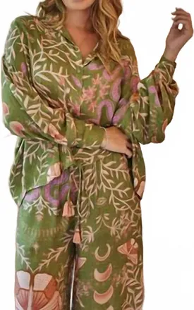 Z & L Papillon Shirt In Butterfly Print