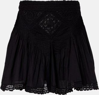 Isabel Marant Minigonna Goldie in cotone con pizzo