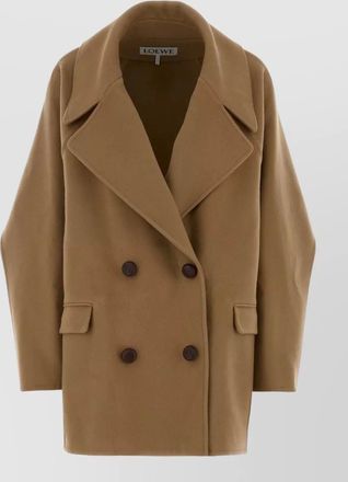 Loewe wool coat double breasted wide lapels