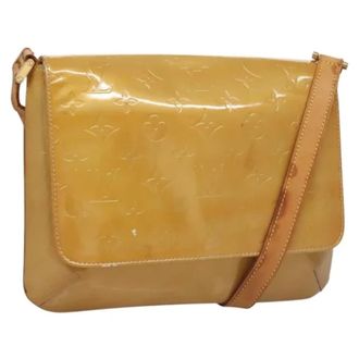Louis Vuitton Tweedehands leren Louis Vuitton tassen - Dames - Pre-owned - Beige - Maat: ONE Size Leer