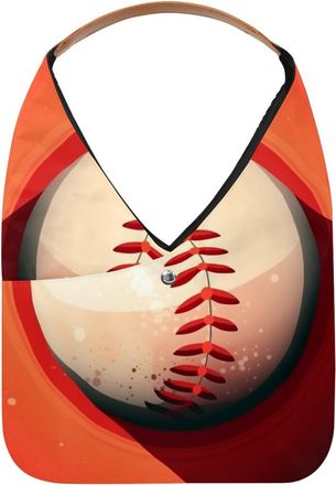 Generic Baseball Ball Background Reusable Lightweight Grocery Bags - Foldable Into Compact Pouch, Washable & Sturdy, Multipurpose for Shopping and Travel