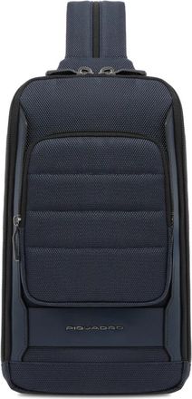 Piquadro Oberon Sling Bag voor i Pad mini - Heren - Schoudertassen - Blauw - ONE Size - Leer - Tassen