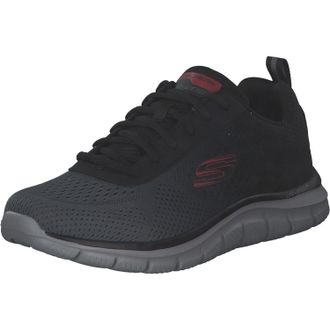 Skechers Mens Track Ripkent Trainers, Black Mesh/Charcoal Trim, 6 UK