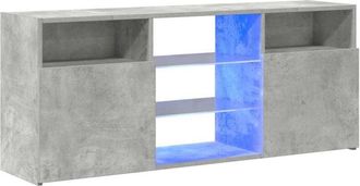 vidaXL Vidaxl - tv Cabinet with led Lights Concrete Grey 120x30x50 cm